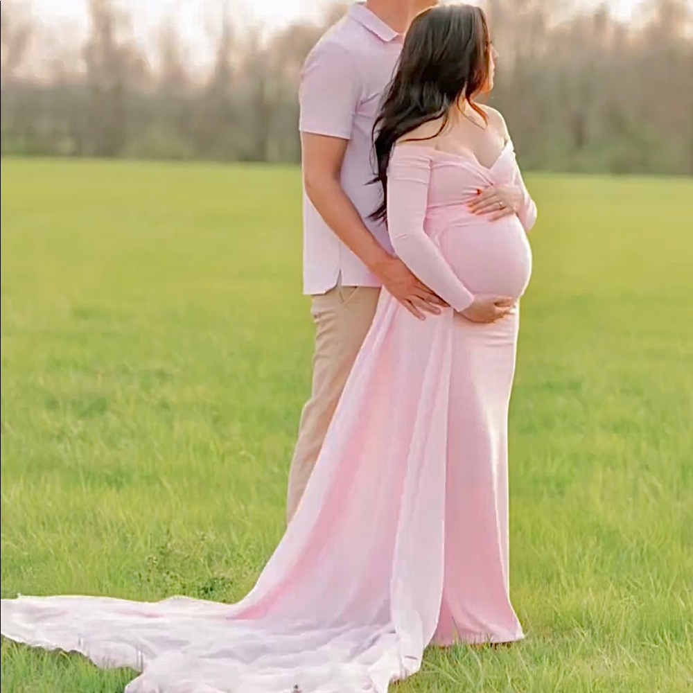Pink Formal Maternity Dress